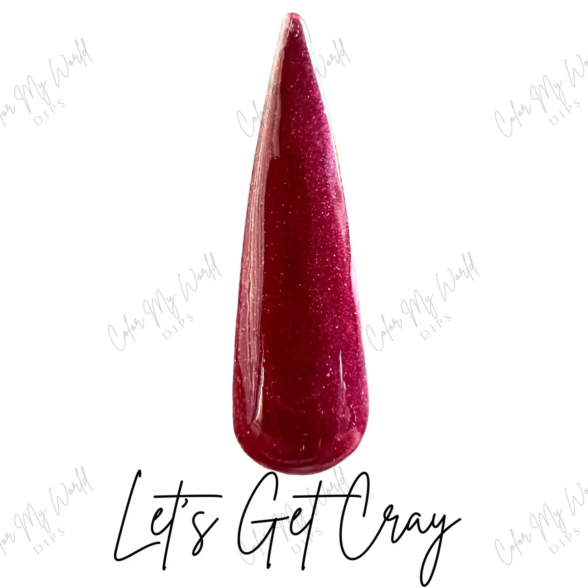 Let’s Get Cray!- red shimmer dip powder, Christmas red nails, Christmas nails, red shimmer dip powder