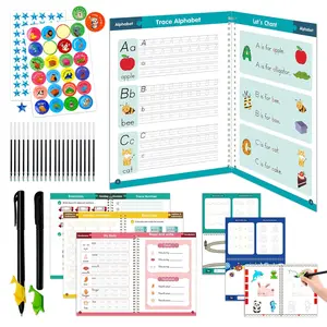 Grooved Handwriting Practice for , Magic Grooved Writing Practice Books, 7  Tracing Workbooks for  & , Learn Letters & Numbers for Ages 3-8 (7)