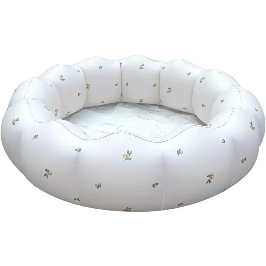 Inflatable Baby Pool, Portable Paddling Pool for 0-3 Years Old Toddlers, Indoor/Outdoor Use for Garden Summer Water Parties, 35.4x9.8 in White (Gift Option)