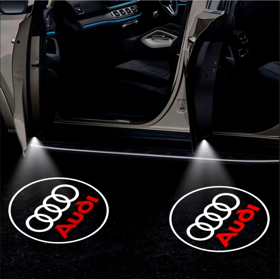 Auto Wireless LED Car Welcome Light Projection Lamp for Audi A1, A3, A4 (B5-B8), A5, A6, A7, A8, Q3, Q5, Q7, TT, S3, S6, Car Welcome Lights