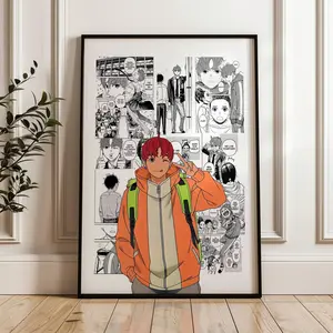 Dandadan Jiji Evil Eye Poster: Curated Manga Panels, Anime Satin Poster