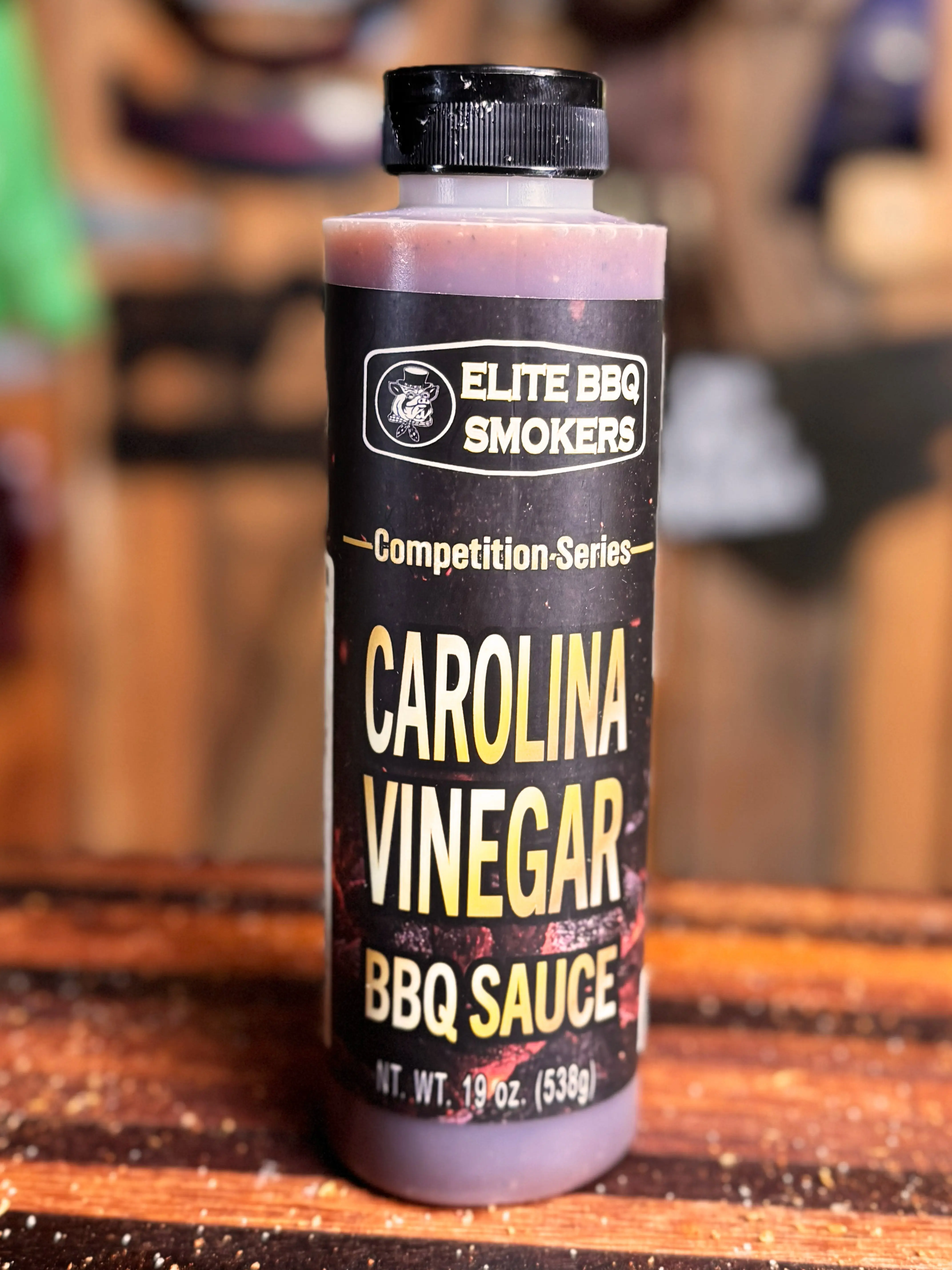 Elite BBQ Smokers Carolina Vinegar BBQ Sauce a Competition BBQ Sauce for Pulled Pork, Chicken & Ribs  19 oz