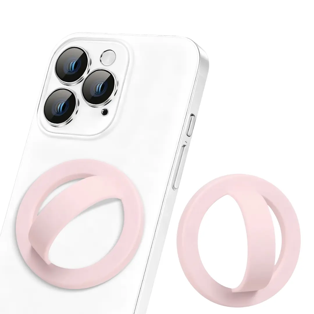 Magnetic Silicone Comfy Ring Phone Holder Mount - MagSafe-Compatible, Waterproof Mobile Accessory, Quick Installation, Soft Yet Secure Feel, Firm Hand Grip, Easy Removal for iPhone 12/13/14/15/16 Series Smartphones, Silicone Feels Soft Yet Secure, Silicon