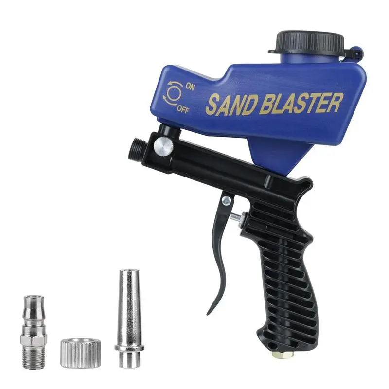 Gravity Sandblasting Tools, Pneumatic Sandblasting Set, Rust Blasting Device Adjustable Blasting Machine, Pneumatic Blasting Tools Set, Professional Car Body Repair Tool, Sandblasting Accessories, Heavy Duty Pressure