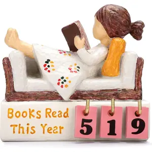 Read This Year Counter Book Tracker Gifts for Book Lovers Women Readers Librarian Teacher Home Library Decor Reading Accessories for Bookworm Bookclub Bookshelf Decor