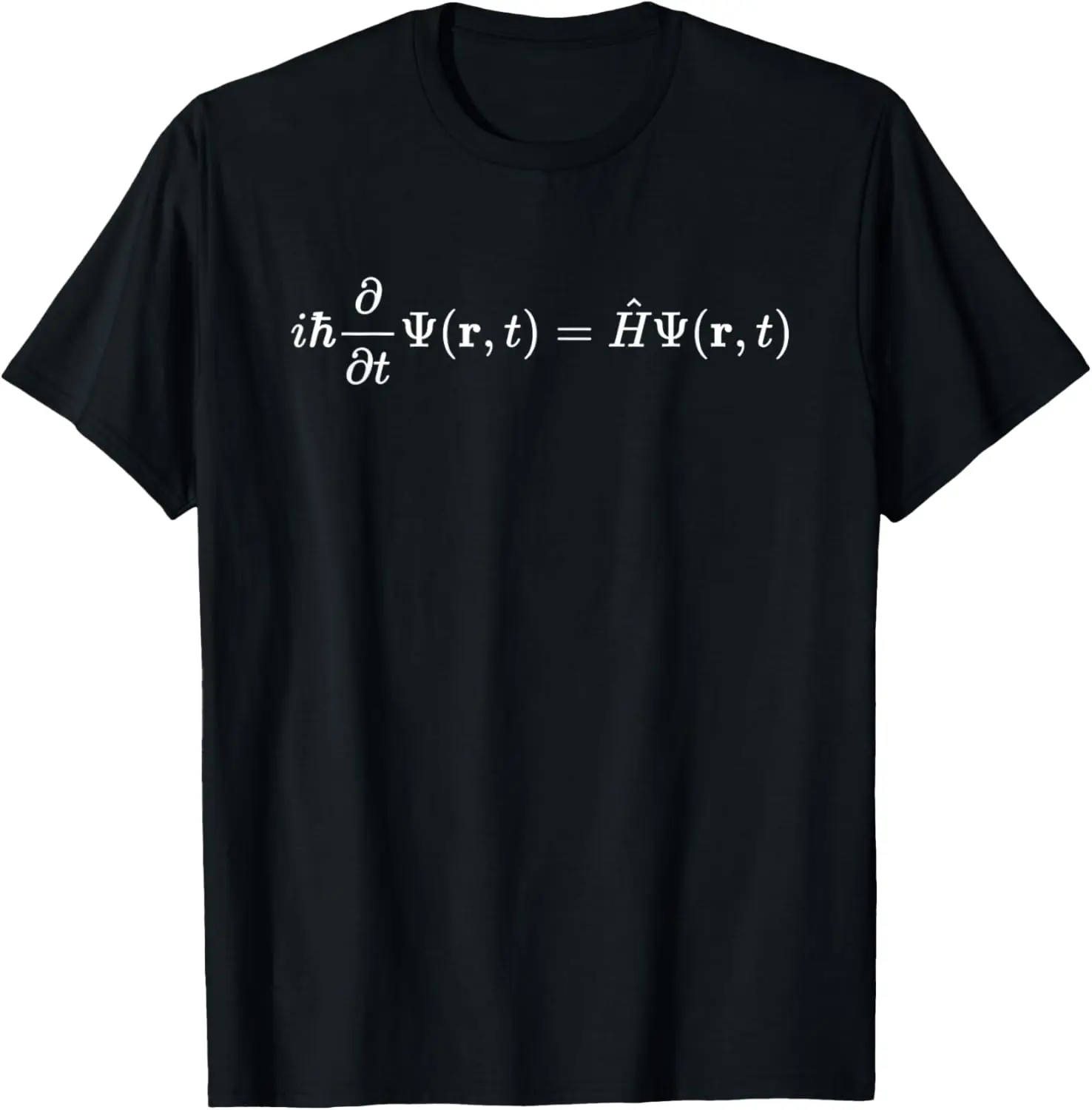 Women's 100% Cotton Round Neck Short-Sleeve Casual Tshirt - Soft, Lightweight, Breathable Fabric Top with Quantum Mechanical System Schrödinger Equation Physics Theme