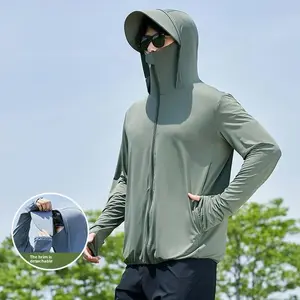 Women's Outdoor Sun Protection Clothing, Ice Silk Breathable Hoodie Shirt with UV Block & Ponytail Hole, Lightweight Thin Jacket for Beach, Camping & Cycling