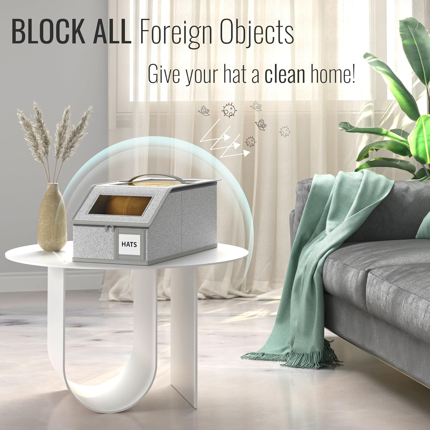 2 PCS Stackable Men/Women Baseball Hat Storage Organizer, BasketBall Cap Storage Box, 24 Hats Holds at Least - Suitable for Closet, Bedroom