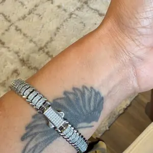 ICED CHICS 9mm Cool and fashionable snake bone polygonal hip-hop High Quality bracelet, paired with sparkling synthetic gemstones, is a luxurious suitable for all occasions, suitable for both men and women