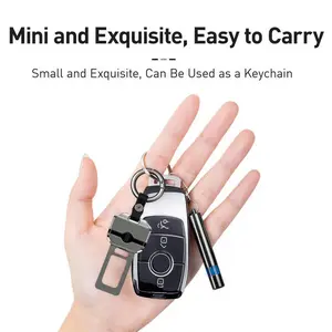Anti Static Keychain Static Shock Remover Metal Static Discharge Tool for Car Door , Cute Rearview Mirror Hanging Ornament Car Interior Accessories Gift