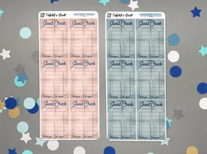 Retro Mini Guest Check Sticker Sheet