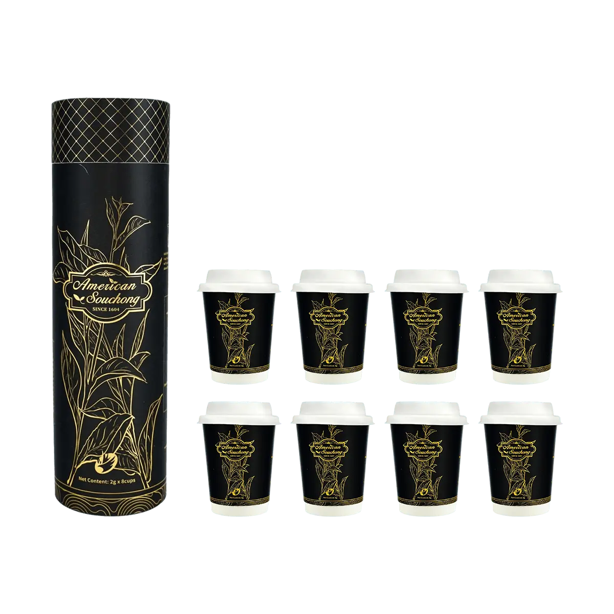 American Souchong Jasmine Tea - 16g 8 Cups, Portable Infuser Mug, Travel Tea Set, Gift for Tea Lovers