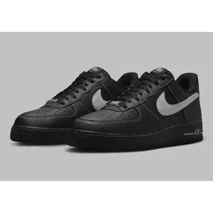 Men's Nike Air Force 1 Low Black/Grey HQ2037-006 Fashion Athletic Sneaker Fall Shoes