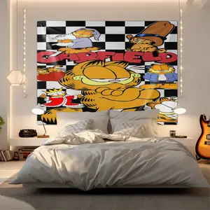 Garfield Pattern Single-Sided Printed Tapestry, Fashionable Room Flag, Unique Wall Art In Living Room And Bedroom, Suitable As a Gift