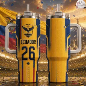 Personalized Soccer 2026 Ecuador 40OZ Tumbler, WC Custom Tumbler, 2026 Soccer World Tournament, International Game Day, Sport Lovers Tumbler