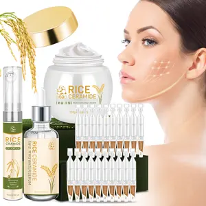 AOAO Rice Ceramide Skincare Set – Hydrating & Brightening Routine with Serum, Cream & Eye Care