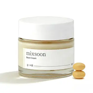mixsoon Bean Cream 1.69fl oz/50ml Korean Glass Skin + Pore & Sebum Double Care for Smooth Firm Texture Non-Sticky Light Texture