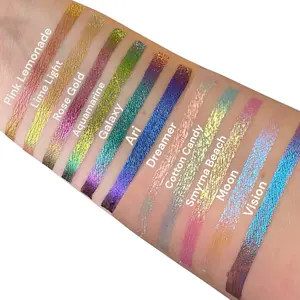 Mateo Beauty Iridescent Multichrome Liquid Eyeliner Pen, Brush Apply Eye Makeup Product with Multicolor Shift Finish