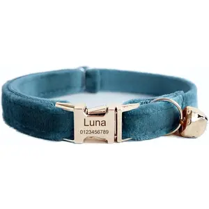 Cat Collar Personalized with Name Phone Number Engraved,Customized with Bell for Small Dogs Puppy Kitten