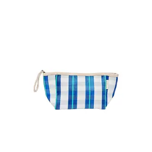 Sunnylife Recycled Nylon Pouch in La Mer Blue Neon