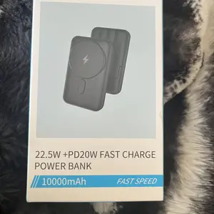 10000mAh Wall-Plug Power Bank with Built-In Cables – Portable Charger Features PD 22.5W Fast Charging, LED Display Screen, and Foldable AC Wall Plug for Travel