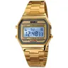 Men's Gold Stainless Steel Casual Fashion Wristwatch - Backlit Quartz, Multifunction Chronograph, Waterproof, Stylish Watch, Adjustable, Accessories Adults, Gifts Adults, Gifts for Boyfriends