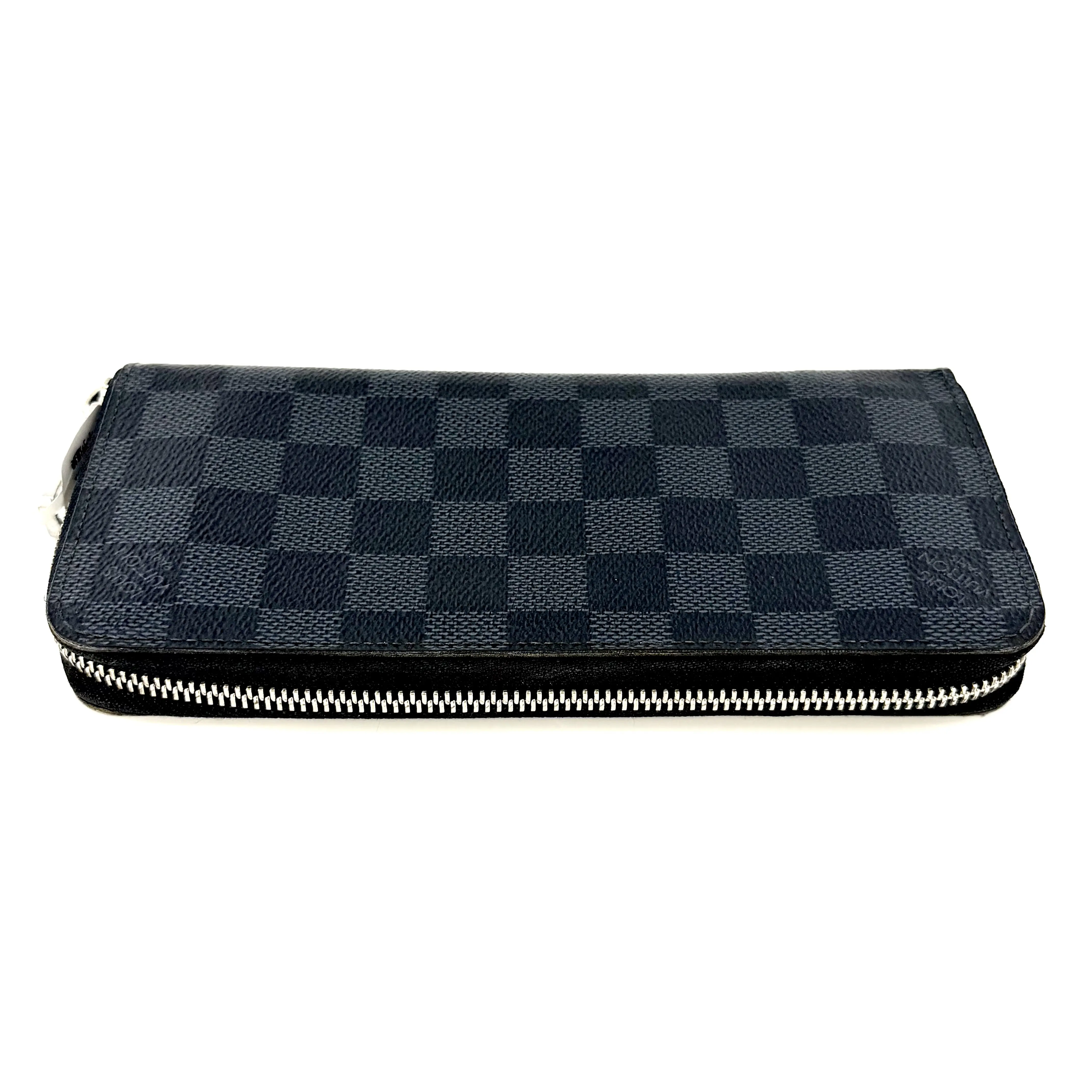 Pre-owned Louis Vuitton leather Wallet Damier Graphite Zippy Zip Around Long Organizer B00272