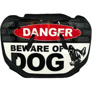 Battle Sports Beware of Dog Chrome Football Back Plate