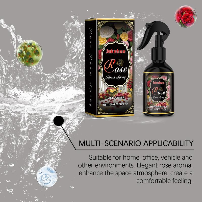 Jakehoe Rose-scented Room Spray: Long-lasting fragrance room spray and air freshener for bedrooms Perfume Infused Pheromone fresh citrus scent