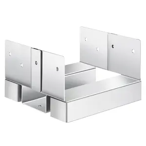 10 Pcs 6x6 Post Base Bracket Post Anchor for Concrete Inner Size 5.49x5.57 in