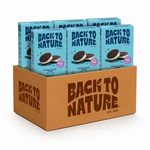 Back to Nature - Double Classic Creme Sandwich Cookies - Enjoy Our Plant Based Cookies Made with Wheat Flour - Vegan & Non-GMO - Seriously Tasty Snacking - 8.25 Ounce (Pack of 6)