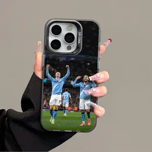 IPhone 17 Promax Haaland Phone Case Anti Drop Protective Case Suitable for Iphone 16 ProMax 15 14 13 12 11 SAMSUNG S25 24 23 22 Plus Acrylic Durable Case