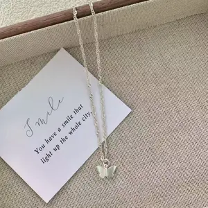 Elegant vintage butterfly pendant necklace - suitable for everyday wear and special occasions.