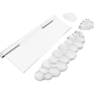 Transparent  Keyboard Stand with Gel Cloud Keyboard and  Wrist Rest,  Tilting 3-in-1 Set,   Typing, for Office//Laptop/Gaming