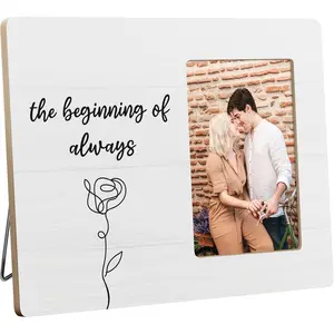 Engagement Gifts for Couples, Wedding Picture Frame, the Beginning of Always, 4x6 Inch Photo