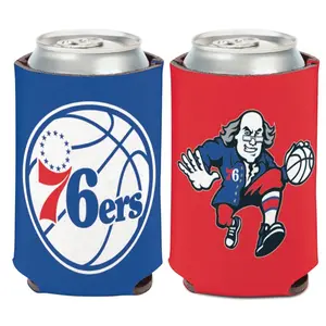 Philadelphia 76ers Nba Can Cooler - Two Sided Design