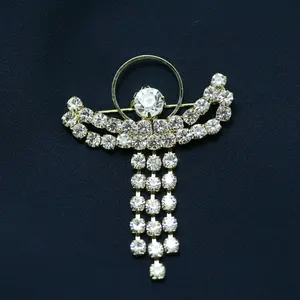 Rhinestone Angel with a Halo Pin and Earrings Set, Crystal  Angel Brooch in Gold and Silver Tone, Crystal Post Angel Earrings