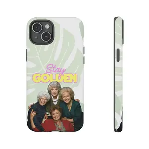 Golden Girls Phone Case: Stay Golden, Monstera Leaf Design