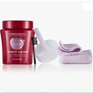 CONNOISSEURS All-Purpose Jewelry Cleaning Kit - Includes Delicate Jewelry Cleaner Solution and 2 Polishing Cloths