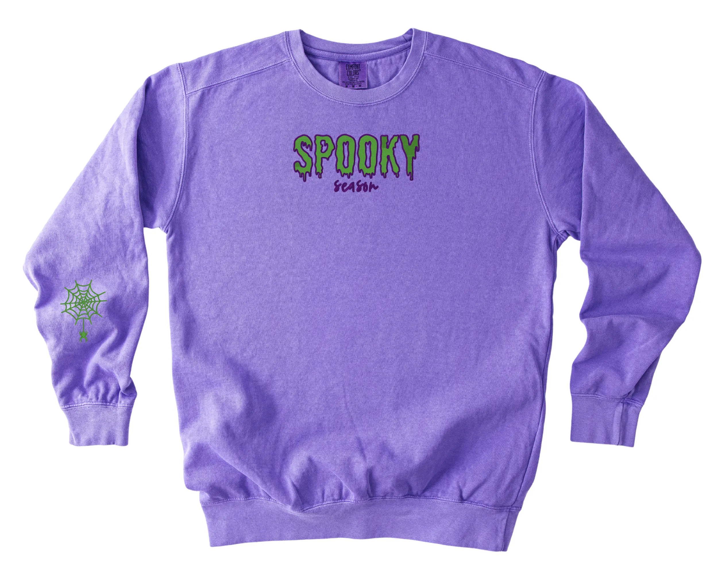 Embroidered Spooky Season Sweatshirt, Halloween Sweatshirt, Embroidered Crewneck