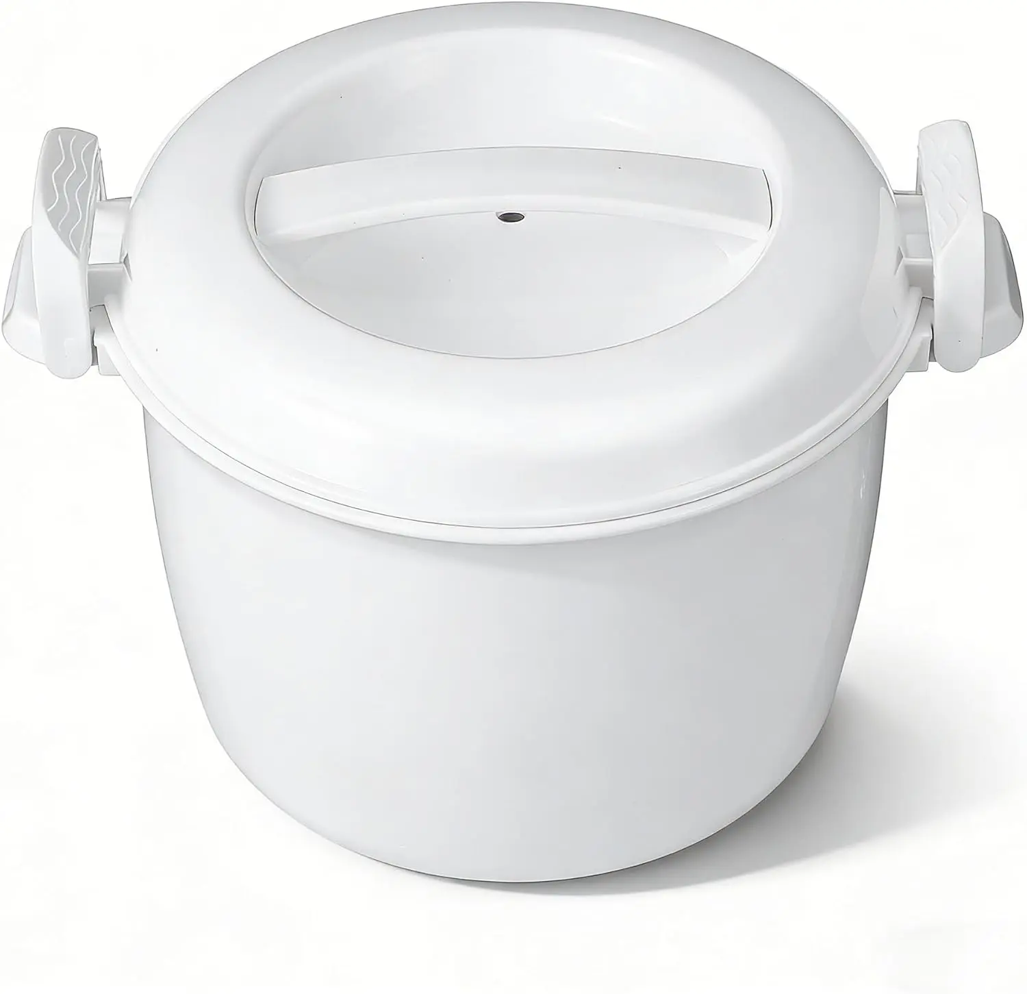 Microwave Rice Cooker 2 Quart, Microwave Steamer for Vegetables, 1.8L Professional Large Micro Cookware for Grains, Pasta & Potatoes - BPA Free, Dishwasher Safe