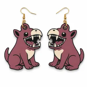Montauk Monster Cryptid Earrings – Cute Creepy Monster Jewelry – Cryptozoology Acrylic Dangle Earrings – Spooky Monster Gift