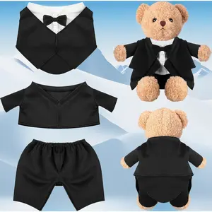 Tuxedo Outfit Set for 13-15 Inch Stuffed Animal Bear Clothes Bear Accessories for Your Own Stuffed Animals Wedding Bear Attire