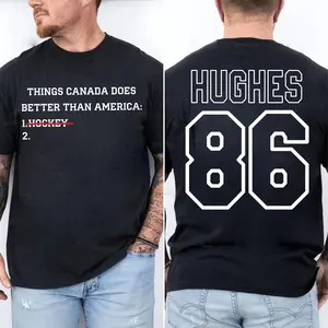 Things Canada Does Better Than America USA Hockey 2 Sided Shirt, Sarcastic Ice Hockey Gift, American Hockey Fan Tee, US Hockey Apparel
