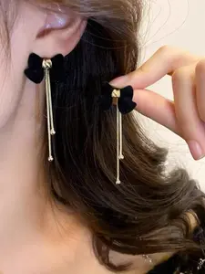 Bowknot Design Dangle Earrings, Cute Elegant Ear Jewelry for Women & Girls, Trendy All-match & Exquisite Fashionable Jewelry for Birthday Gift