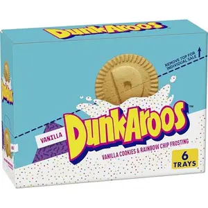 Dunkaroos Vanilla Cookies and Vanilla Frosting with Rainbow Sprinkles, 6 ct