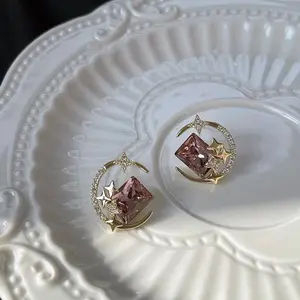 Anime Sailor moon earrings.moon phrase Celestial earrings.Purple earrings.