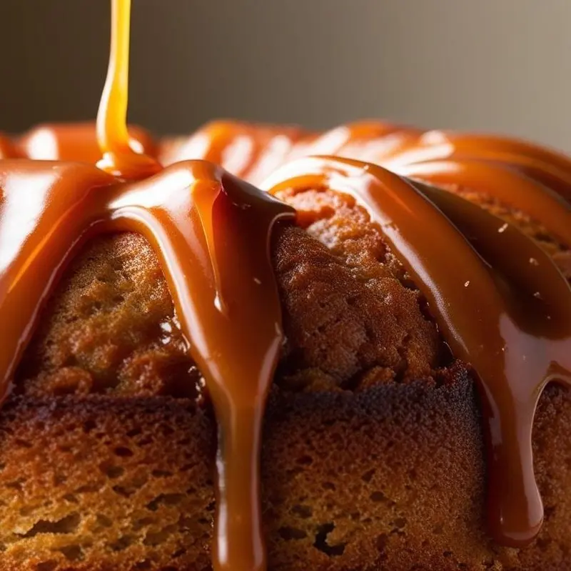 Cajun Girl Creations, Etc Sweets and Treats Old Fashioned Pound Cake Pastries Dessert with Pecans and Caramel Glaze Full Size for 12 Servings Foods