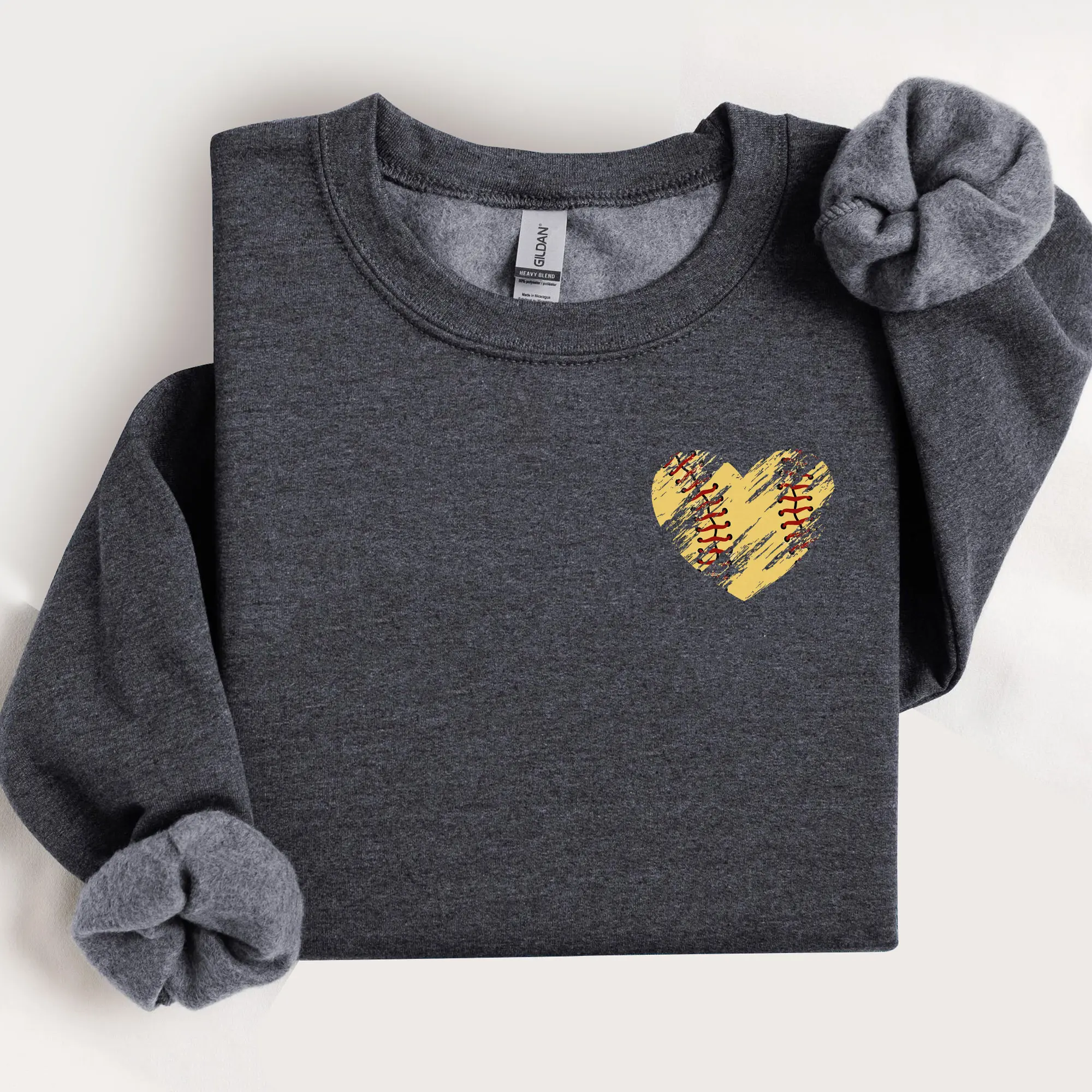 Retro Heart Softball Sweatshirt, Softball Lover Gift, Softball Season Shirt, Softball Mama Shirt, Softball Mom Gift, Game Day Tee