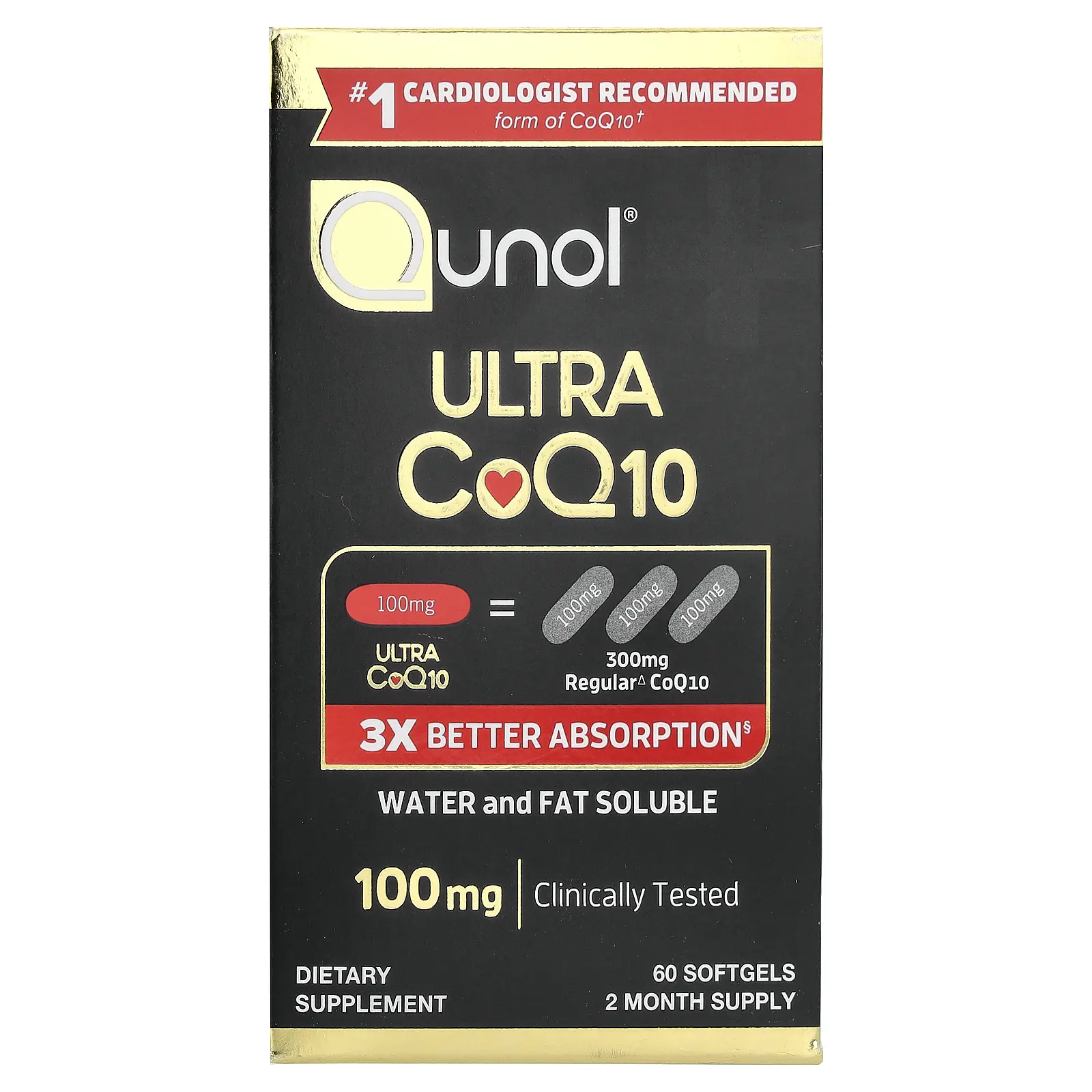 Qunol Ultra CoQ10, 60 Softgels